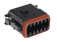 dt0612sa-ce10 Deutsch, DT Automotive Connector Plug Black 12 Way DT0612SA-CE10