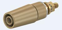 233050-27 Staubli Brown Female Banana Socket, 4 mm Connector, Bolt Termination, 32A, 600V, Gold Plating