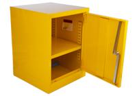 424-5370 RS PRO Yellow Steel Lockable 1 Door Flammable Cabinet, 609mm x 457mm x 457mm