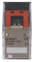 my4n-d2-24dc-s Omron 4PDT Non-Latching Relay Plug In, 24V dc Coil, 5 A