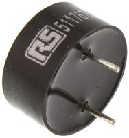 171-0863 RS PRO 80dB Through Hole Continuous External Piezo Buzzer, 13.8 (Dia.) x 6.8mm, 1V ac Min, 20V ac Max