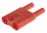 932200101 Hirschmann Test & Measurement Red Male Banana Plug, 4 mm Connector, 32A, 1000V ac/dc, Nickel Plating