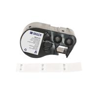 m4-91-417 Brady B-417 on Black on White, Transparent Label, 25.40 mm Width, 25.40mm Label Width