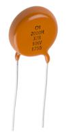 615rx7ram103en202m Vishay Single Layer Ceramic Capacitor (SLCC) 2nF 10kV dc X7R Dielectric, 615R, Through Hole +105°C Max Op. Temp.