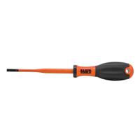 32243ins Klein Tools Slotted Insulated Screwdriver, 4 mm Tip, 100 mm Blade, VDE/1000V, 190 mm Overall