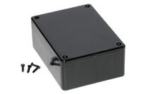 1591ssbk Hammond 1591 Series Black ABS Enclosure, IP54, Black Lid, 110.1 x 82.2 x 44mm