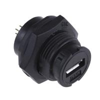 111-6751 RS PRO Straight, Panel Mount, Socket Type Micro AB IP67 USB Connector