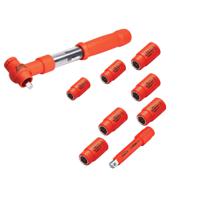 30 ITL Insulated Tools Ltd 1-Piece Imperial 3/8 in Standard Socket Set with Ratchet, 12 point, VDE/1000V