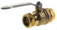 486-344 RS PRO Brass Full Bore, 2 Way, Ball Valve, Compression, 28mm