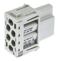 09140063101 HARTING Heavy Duty Power Connector Module, Female, Han-Modular Series, 6 Contacts