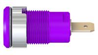 233000-26 Staubli Violet Female Banana Socket, 4 mm Connector, Tab Termination, 24A, 1000V, Gold Plating