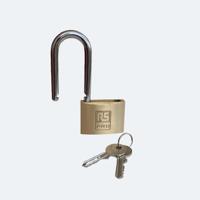 195-8249 RS PRO Key Brass, Stainless Steel Padlock, Keyed Alike, 7mm Shackle, 50mm Body