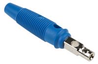930726102 Hirschmann Test & Measurement Blue Male Banana Plug, 4 mm Connector, Screw Termination, 16A, 60V, Nickel Plating