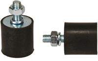 4030ve23-45 FIBET Cylindrical M8 Anti Vibration Mount, Male Buffer Foot with 70.8kg Compression Load