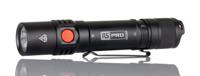 239-7015 RS PRO LED Torch Black, Red - Rechargeable 1200 lm, 133.5 mm