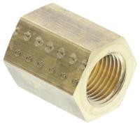 0155-10-10 Legris Brass Pipe Fitting, Straight Threaded Coupler, Female G 1/8in to Female G 1/8in