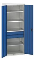 1692645511 Bott 2 Door, 2 Drawer Sheet Steel Floor Standing Cupboard, 800 x 550 x 2000mm