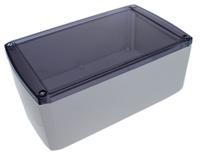 csactt002 CAMDENBOSS 1102 Series Grey ABS Enclosure, IP54, Transparent Lid, 110 x 60 x 40mm