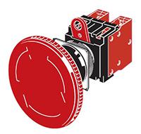 a22e-l-02 Omron A22E Series Twist Release Illuminated Emergency Stop Push Button, Panel Mount, 22mm Cutout, 2NC, IP65