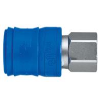26keiw13mpn Legris Nickel Plated Brass Female Pneumatic Quick Connect Coupling, 1/4 in Female 31mm Female Thread