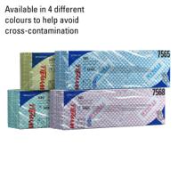 7565 WYPALL WypAll Blue Cloths for Industrial Cleaning, Dry Use, Bag of 25, 420 x 360mm, Repeat Use