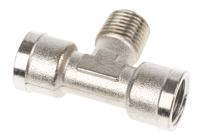 0916-00-13 Legris 0916 Series Tee Threaded Adaptor, G 1/4 Female to G 1/4 Female
