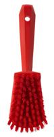 41924 Vikan Hard Bristle Red Scrubbing Brush, 36mm bristle length, Polyester bristle material