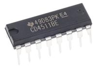 cd4511be Texas Instruments CD4511BE, Decoder, 16-Pin PDIP
