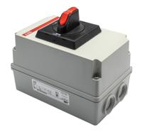 otdcp16s11m-1sca125129r1001 ABB 2P Pole Base Mounting Isolator Switch - 16A Maximum Current, IP65