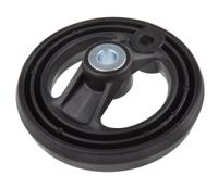 161-1991 RS PRO Black Glass-Fibre Reinforced Technopolymer Hand Wheel, 126mm diameter