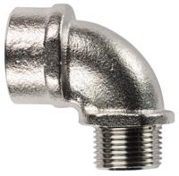 bm90-50m Flexicon 90° Elbow, Conduit Fitting, 50mm Nominal Size, M50, Brass, Nickel IP66, IP67, IP68 rating