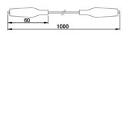 tla-10 Teishin Electric Crocodile Clip Lead, Black, Red, 1m Lead Length