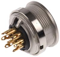 kfv-81 Lumberg, KFV 8 Pole M16 Din Socket, DIN EN 60529, 5A, 60 V ac IP40, Female, Panel Mount