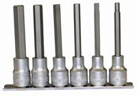 m1211 Teng Tools 6-Piece Metric 1/2 in Bit Socket Set , Hex Bit