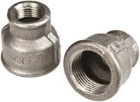 770240119 Georg Fischer Black Malleable Iron Fitting Reducer Socket, Female BSPP 1/2in to Female BSPP 3/8in