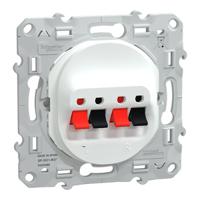s320488 Schneider Electric S320488 Flush Mount Loudspeaker Connector Socket, 2 WayWhite, Screwless Termination