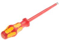 05006140001 Wera Slotted Insulated Screwdriver, 10 mm Tip, 200 mm Blade, VDE/1000V, 112 mm Overall