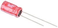 860020573008 Wurth Elektronik 100μF Aluminium Electrolytic Capacitor 35V dc, Radial, Through Hole -