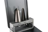 232-608 RS PRO 3-Piece Step Drill Bit Set for Metal, 30mm Max, 4mm Min, HSS Bits