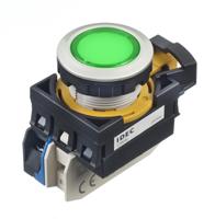 cw4l-a1e10q4g Idec CW Series Illuminated Push Button, Panel Mount, 22mm Cutout, SPST, IP65
