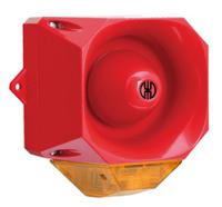 44103068 Werma 441 Series Red/Yellow Sounder Beacon, 230 V, IP65, Wall Mount, 98dB at 1 Metre