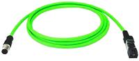 l80312a0000 Telegartner, 3m Cat5, Green M12 to Male RJ45 Male Unshielded, Terminated PUR Sheath