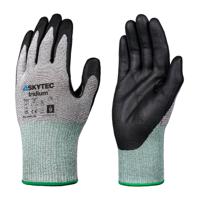 skg00048bf Skytec Eco Iridium Black, Grey High Performance Polyethylene, Polyester Work Gloves, Size M, Nitrile Foam Coating