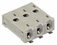 2834006-3 TE Connectivity Straight Surface Mount PCB Socket, 3-Contact, 1-Row, 4mm Pitch, Solder Termination