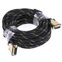 11045518-5 Roline, Male DVI-D Dual Link to Male DVI-D Dual Link Cable, 10mBlack/Gold sheath