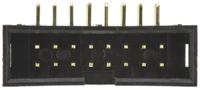 t821116a1r100ceu Amphenol Communications Solutions T821 Series Right Angle Through Hole PCB Header, 16 Contact(s), 2.54 mm Pitch, 2 Row,
