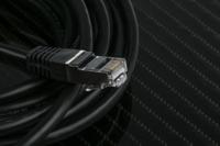 411-328 RS PRO, 5m Cat6, Black RJ45 to Male RJ45 Male, S/FTP Shielded, Terminated PVC Sheath