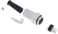 491-011 RS PRO 5 Pole Din Plug, 1A, 100 V ac, Bayonet, Male, Cable Mount