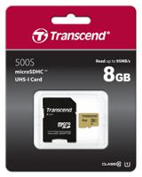 ts8gusd500s Transcend 8 GB MicroSDHC Micro SD Card, Class 10, UHS-I U1, UHS-I U3, V30