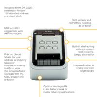 ql810wc Brother QL810WC Label Printer, 62mm Max Label Width